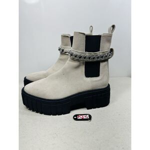 Karl Lagerfeld Riza Chain Chelsea Boots Women’s Booties 6.5